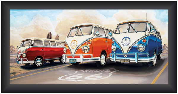 Schilderij VW Route66 40x80cm