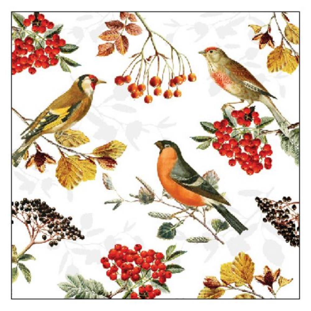 Ambiente Servetten 25cm Autumn Birds FSC Mix