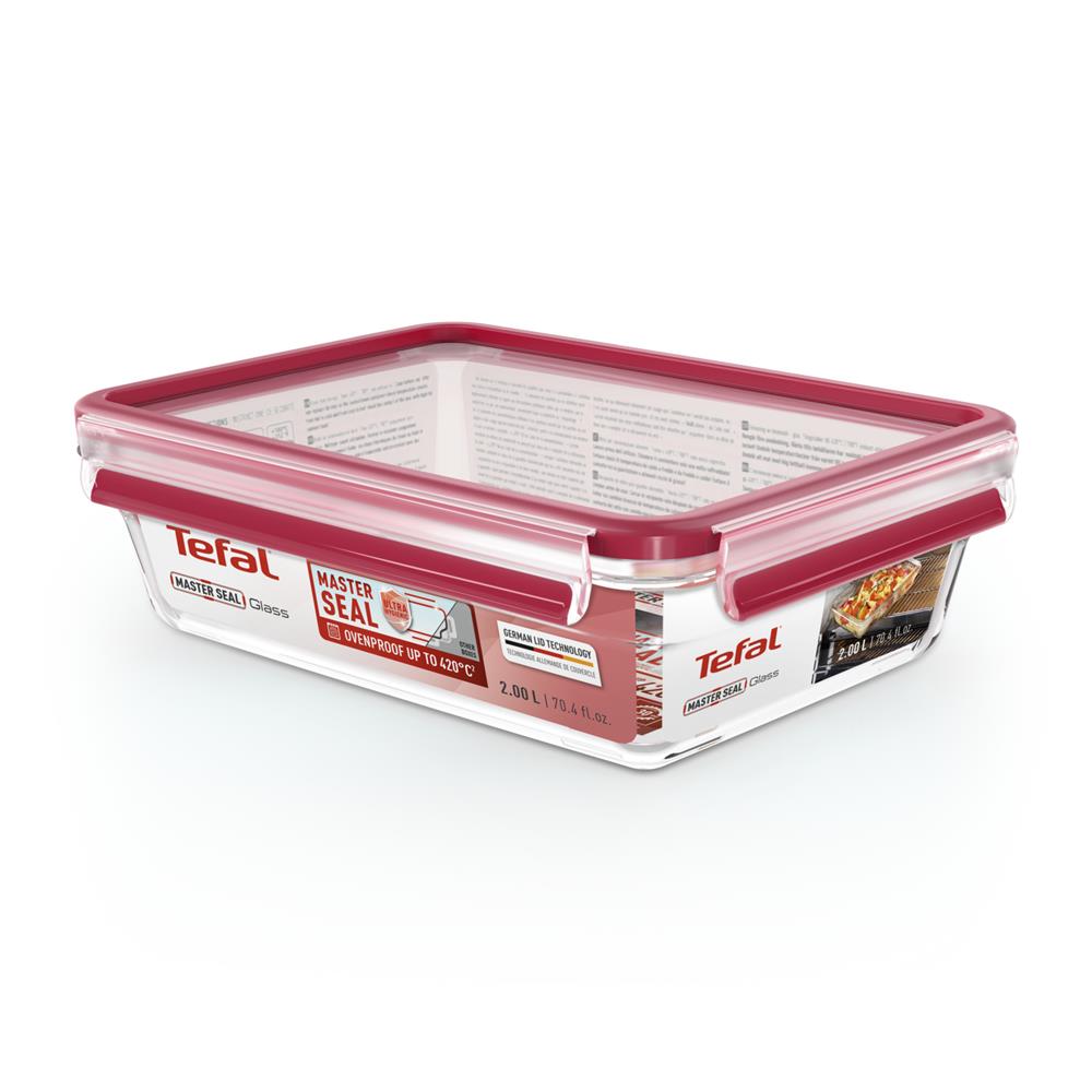 Tefal MasterSeal Glass 2 L Rechthoekig