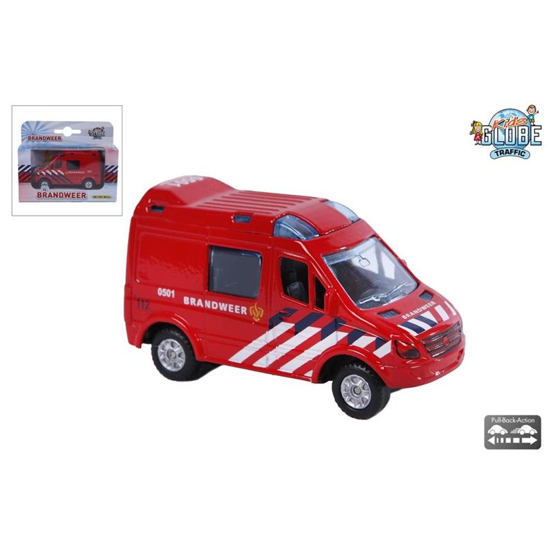 Auto Diecast Pull Back Brandweer 8 Cm