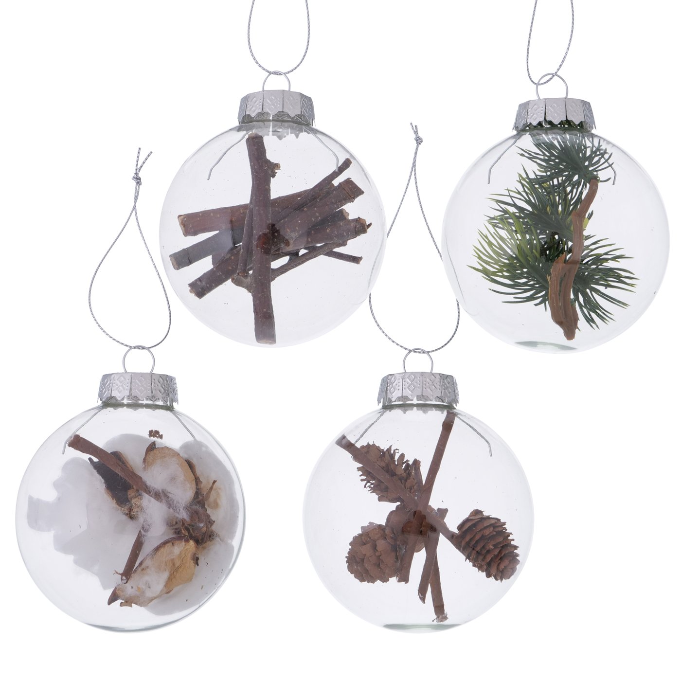 Kerstbal Chrispa Glas ?8cm Met Decoratie