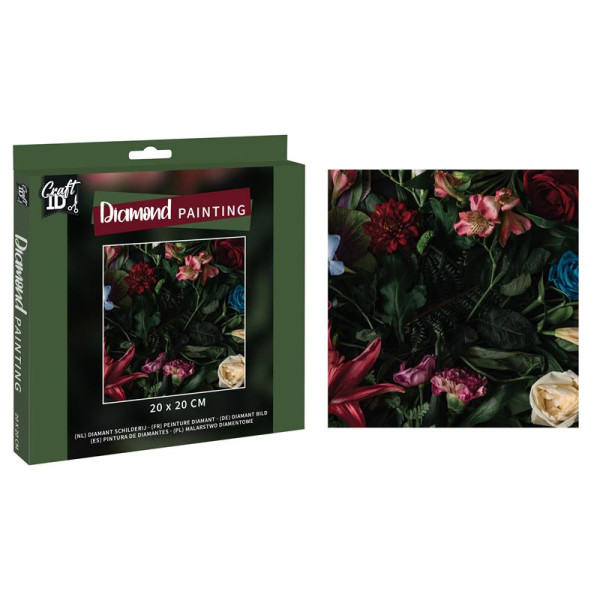 Craft ID Diamond Painting bloemen 20cm