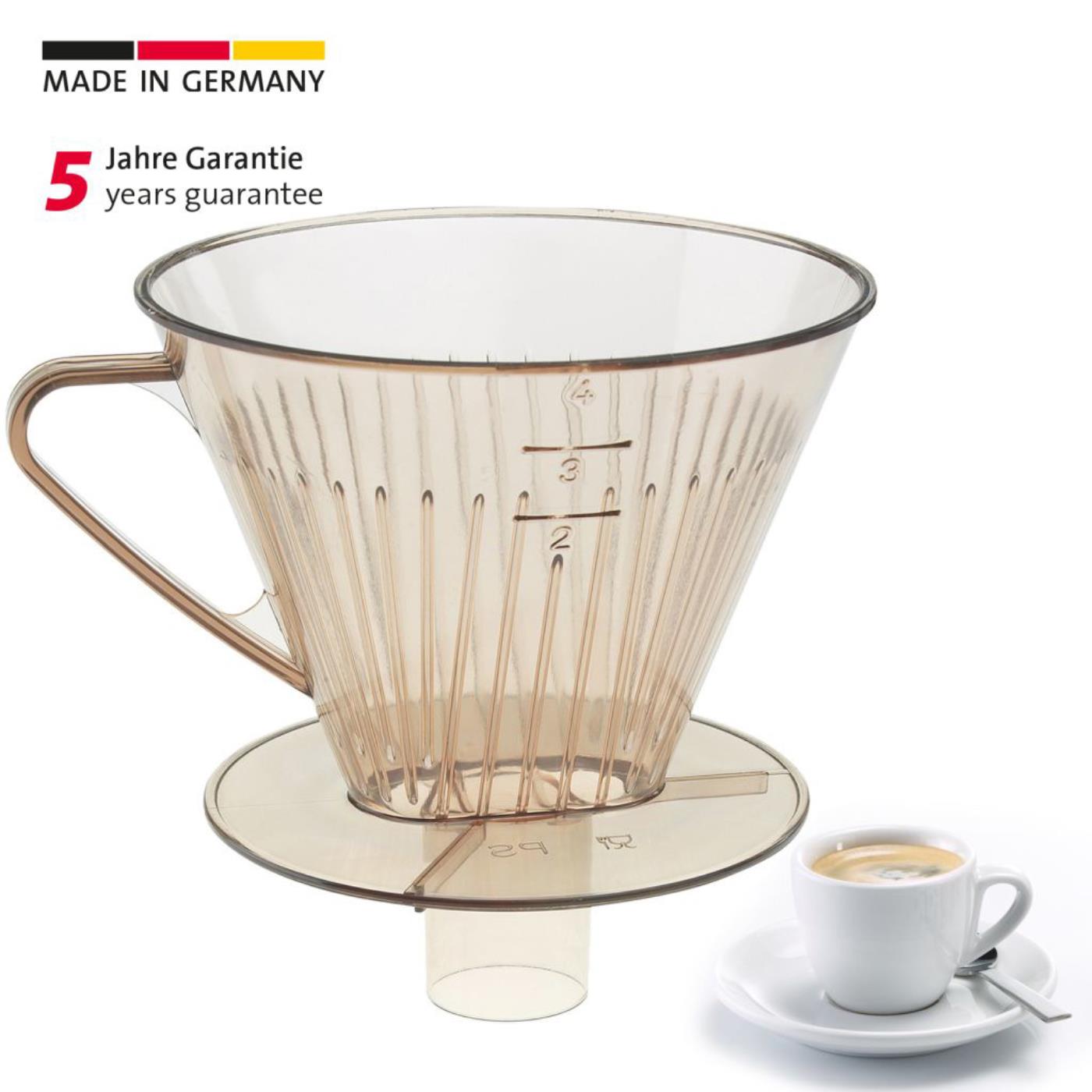 Westmark koffiefilter met trechter uit kunststof transparant 16x13.4x13.5cm