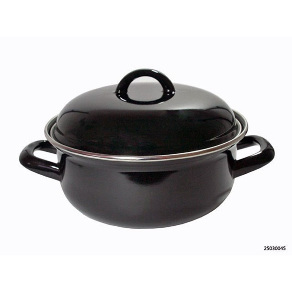 Braadpan emaille zwart 20cm 3 Liter