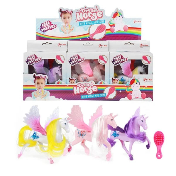 Toi Toys Eenhoorn pegasus met borstel