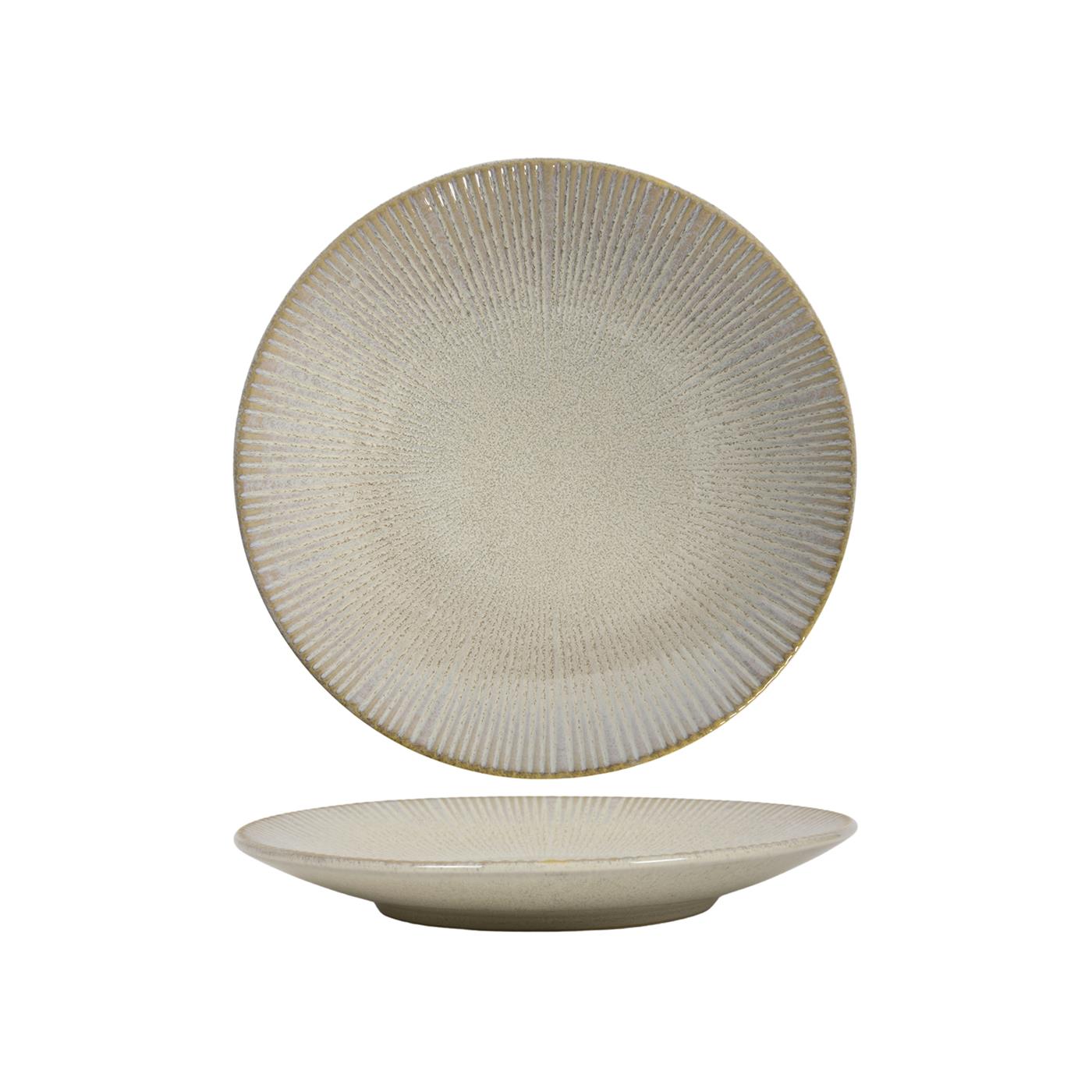 Merkloos Diner Bord Lines Ocean Beige Ø27cm Doos A 6