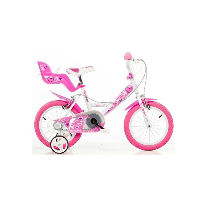 Dino 164RN 05LH Little Heart 16 Inch 31 cm Meisjes V Brake Wit