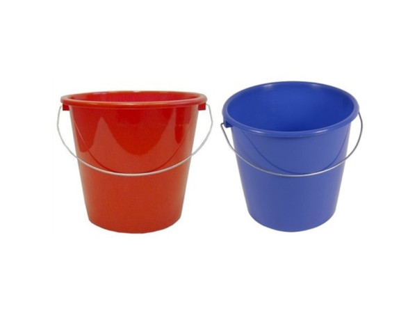 Huishoudemmer 5 ltr rood wit blauw