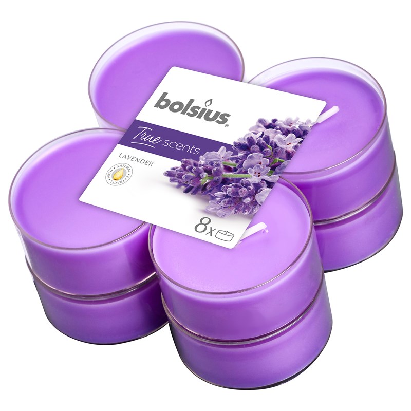 Bolsius Maxilicht Geur 8 Stuks True Scents Lavendel