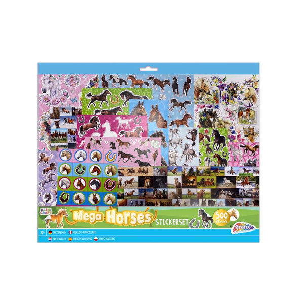 Grafix Mega Stickerset paarden 500-delig