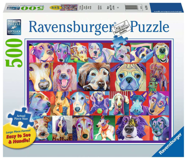 Ravensburger puzzel Kleurrijke honden