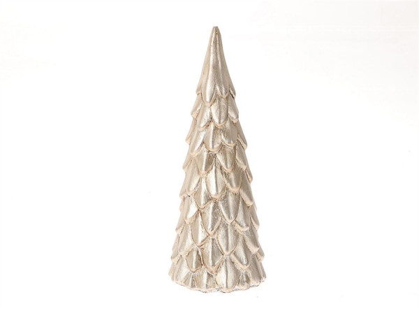 Beeld kerstboom Forest 9,5x8x23cm Zilver