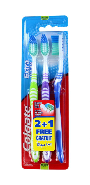 Colgate Tandenborstel 3-Pack Extra Clean