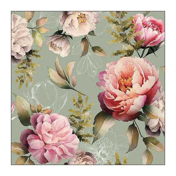 Ambiente Servet 33 Peonies composition