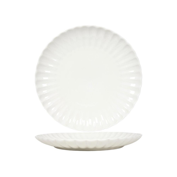 Dinerbord Ø26cm Flower off white 6st