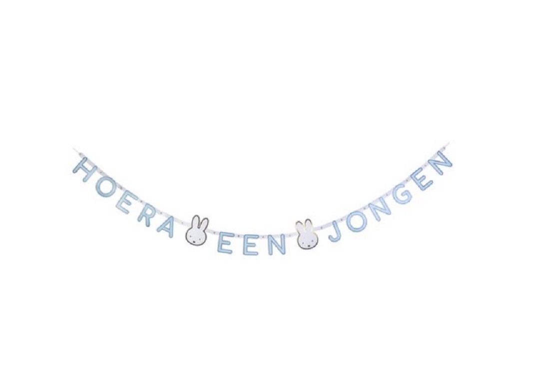 Haza Original letterslinger Nijntje Hoera een jongen blauw