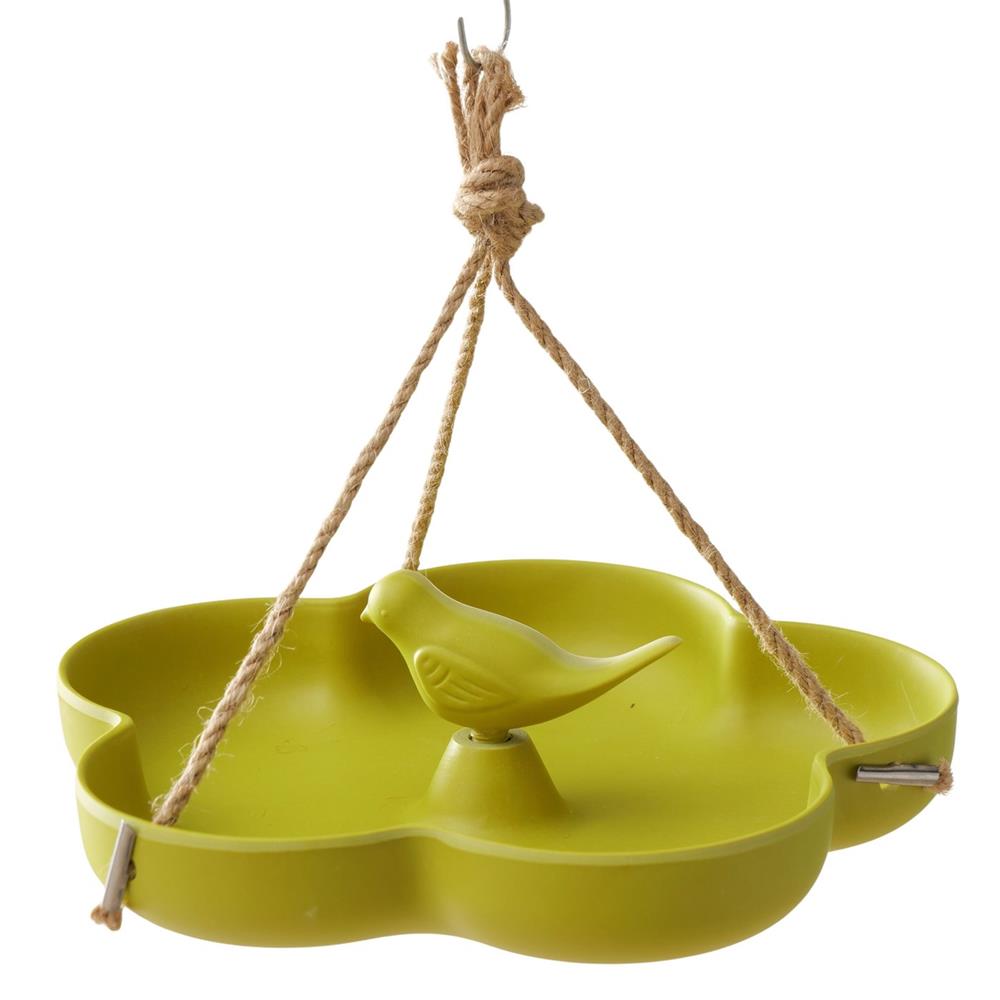 Boltze Home Vogeldrinkbad Giardino Dia23x7cm Bamboe, Polyresin En Jute Groen