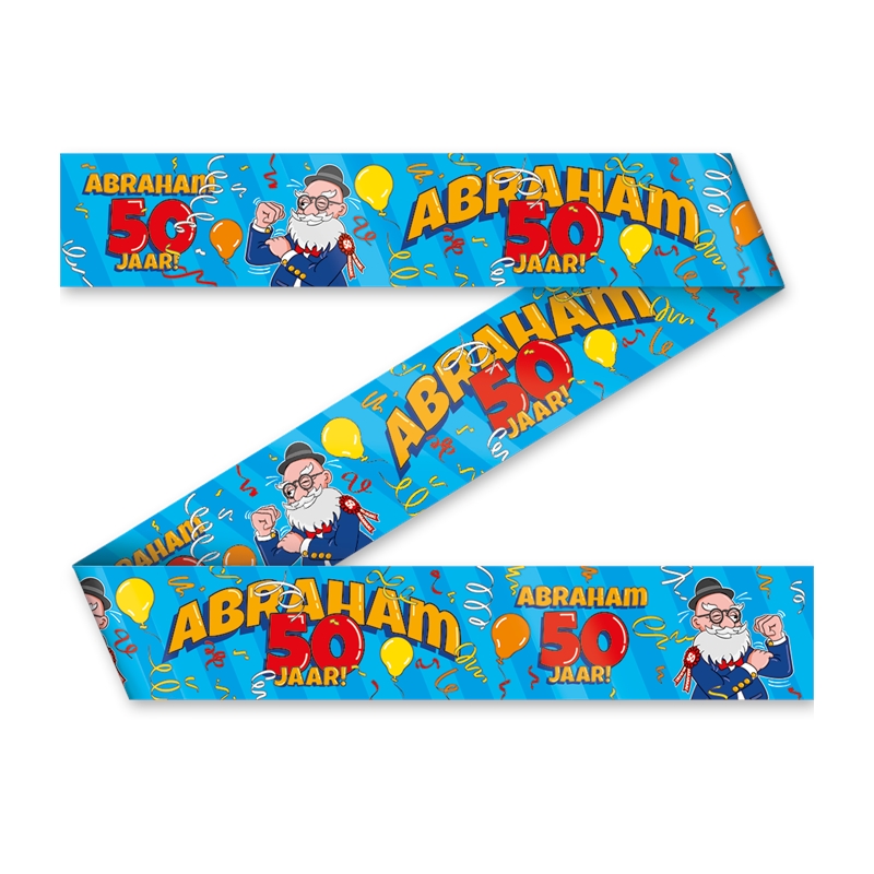 Party Tape Abraham 50 jaar cartoon