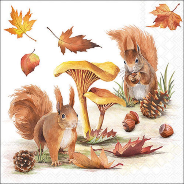 Ambiente Servetten 33cm Squirrels nuts