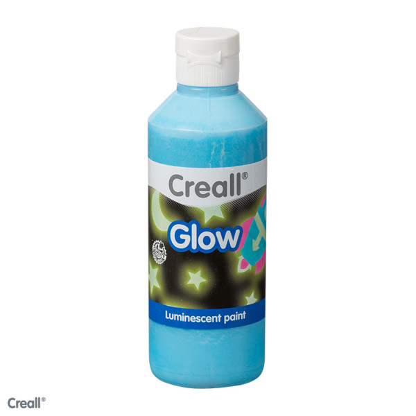 Creall Glow in the dark verf blauw 250ml