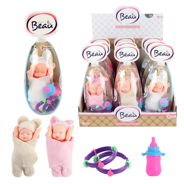 Toi Toys Beau Mini babypop 13cm in ei