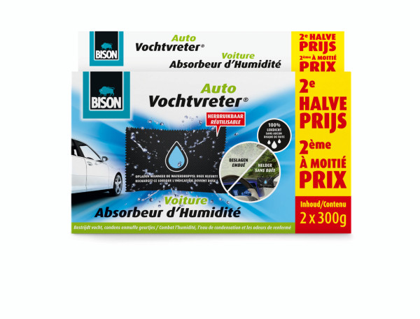 Auto vochtvreter herbruikbaar 2-pack