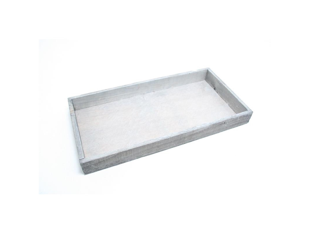 HBX natural living Tray Firmiana 32x20cm Grijs