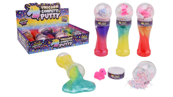 Putty met unicorn en foam balletjes