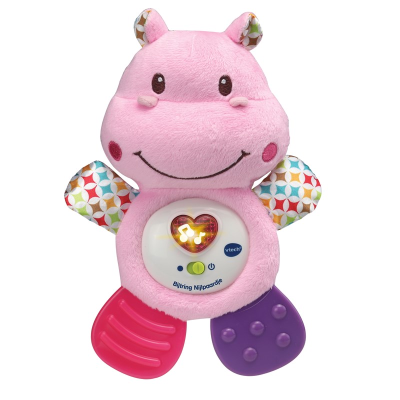 VTech bijtring nijlpaard roze 20 cm