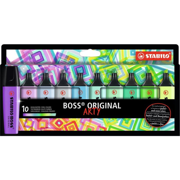 Stabilo Boss Arty etui a 10 stuks cool