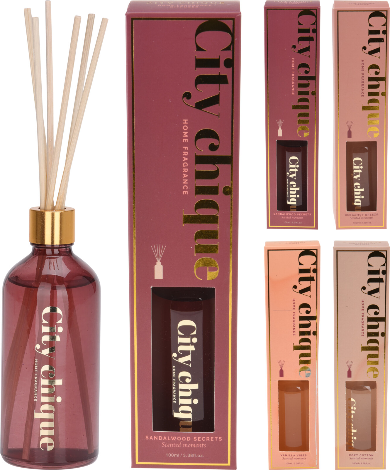 Geurstokjes 100ml City Chique