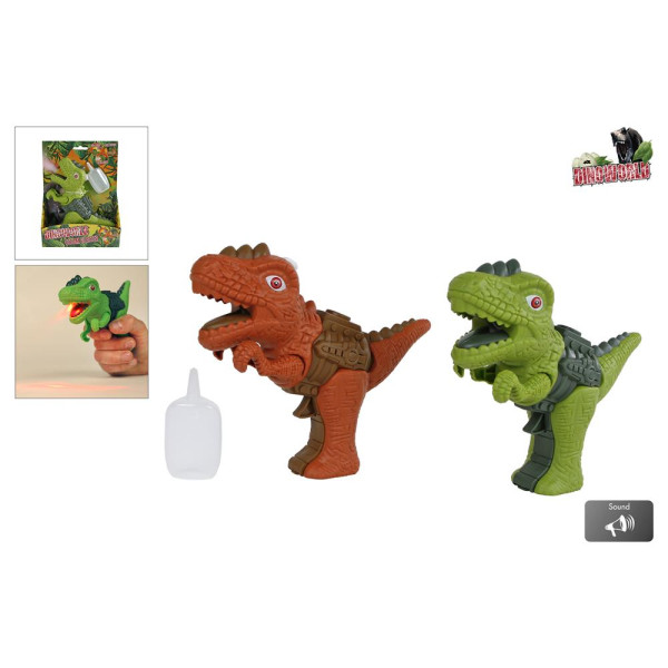 Dinosaurus met stoom licht + geluid 17cm