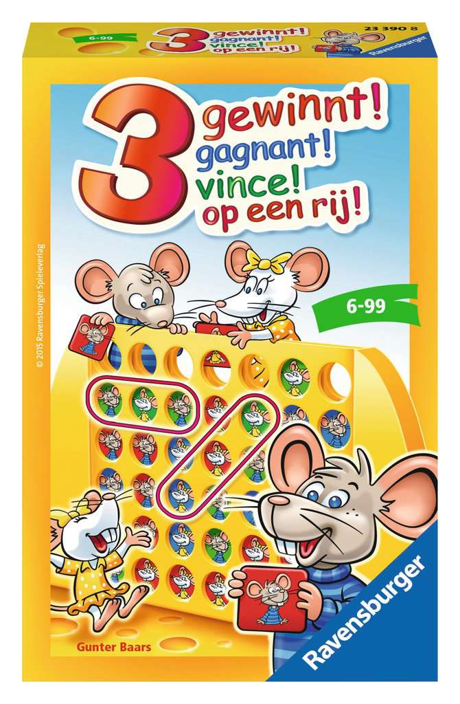 Ravensburger 3 op een rij pocketspel