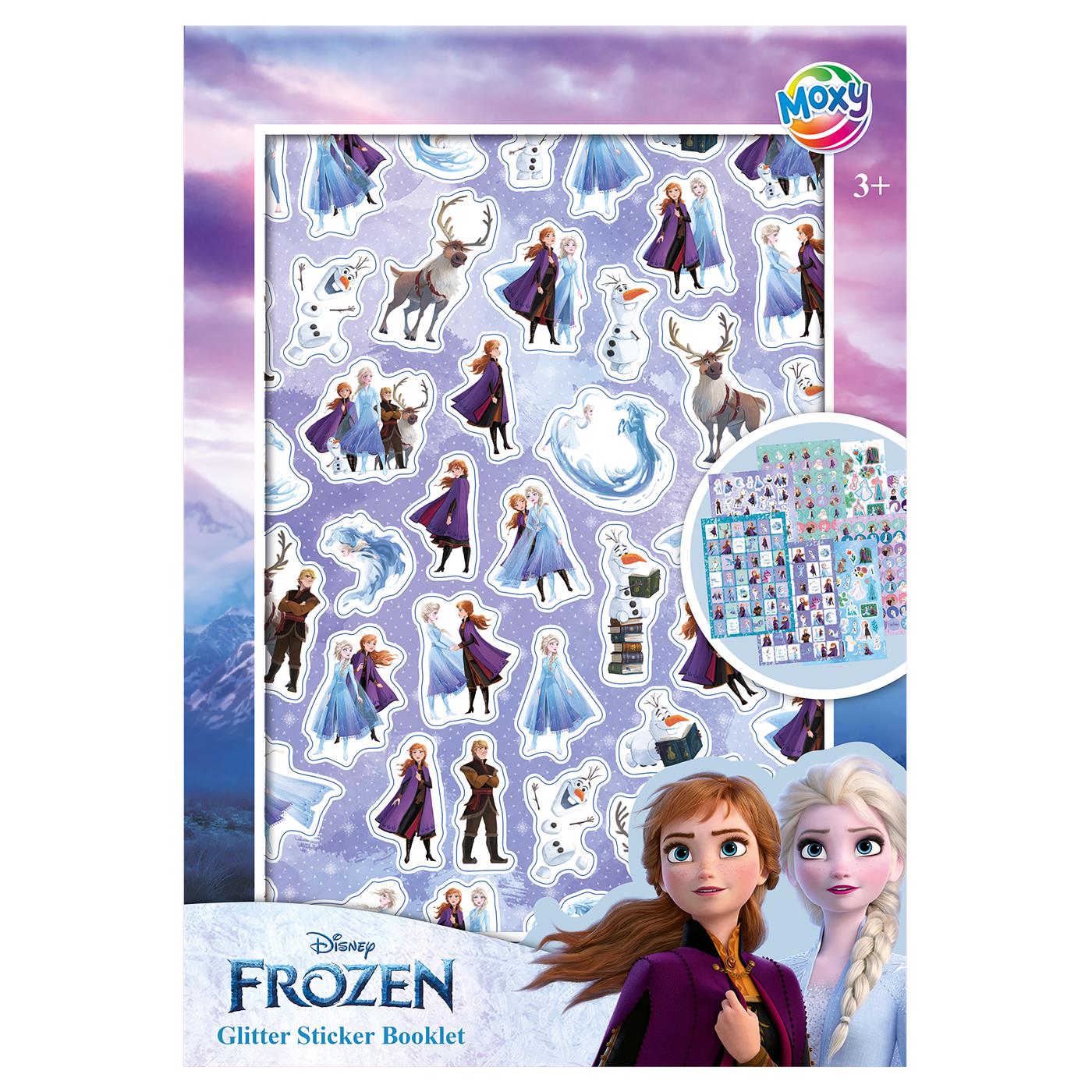 Moxy Frozen Glitter Stickerboek A5 Formaat 8 Vel