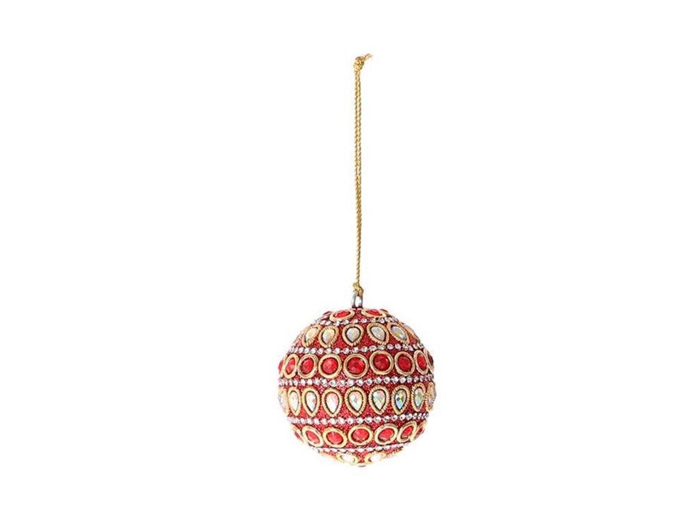 HBX Natural Living Kerstbal Adica ?6cm Rood