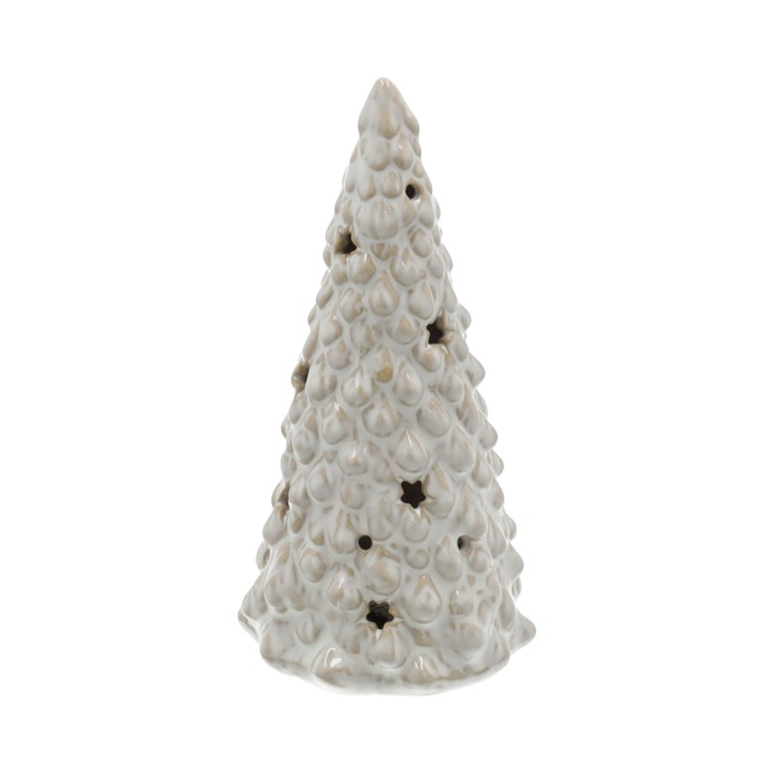 HBX Natural Living Beeld everlands kunstkerstboom Kima H25cm Met LED Wit