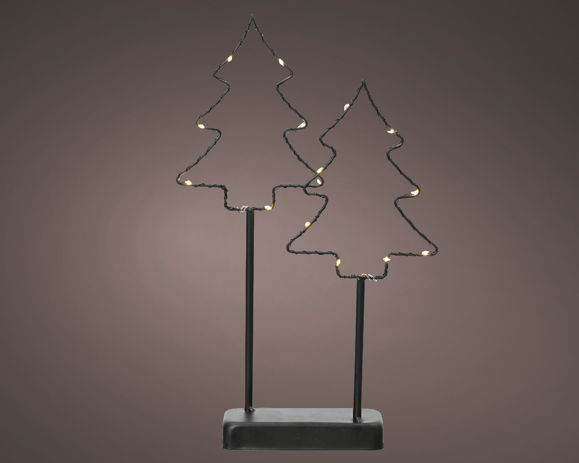 Lumineo Micro LED everlands kunstkerstboom Op Standaard 20 Lamps Op Batterij Met