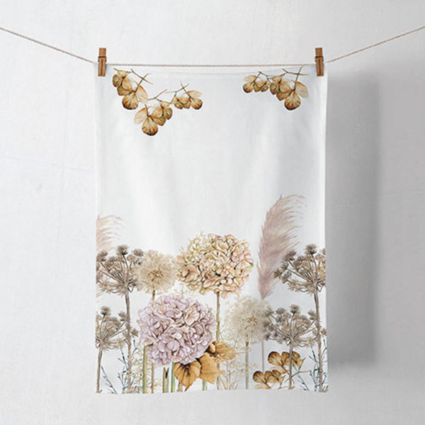 Ambiente Theedoek Dried flowers