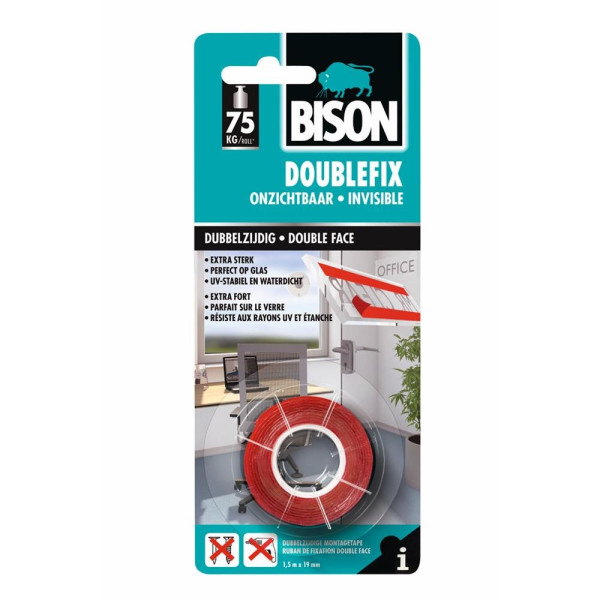 Bison Doublefix Onzichtbaar 1,5m