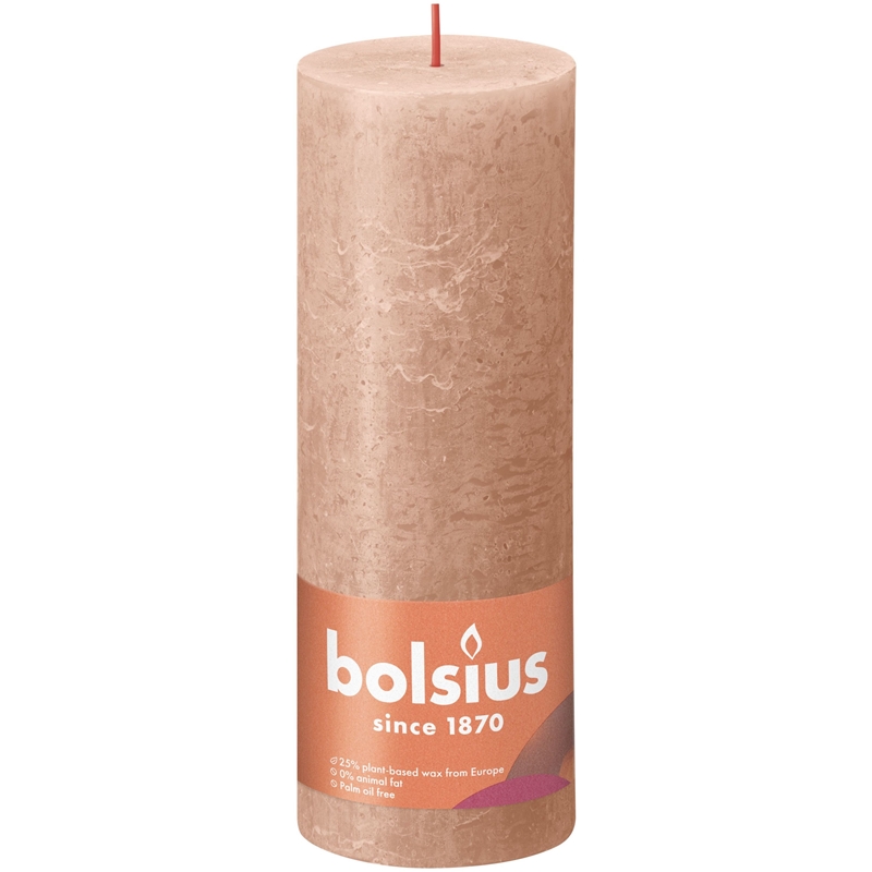 Bolsius Rustiek Stompkaars 190/68 Creamy Caramel - Romig Karame