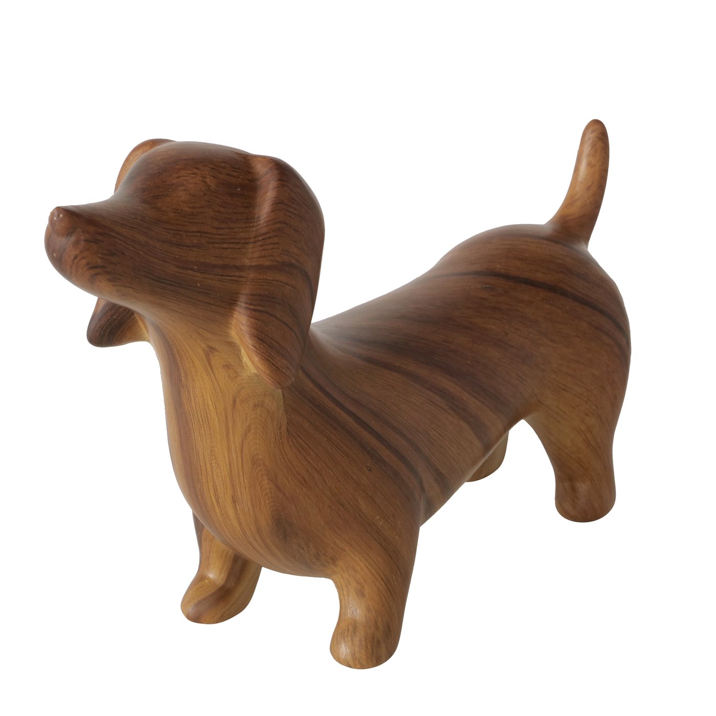 Boltze Home Beeld Tekkel Wilhelmy H13,5cm Dolomiet Hout-look Bruin