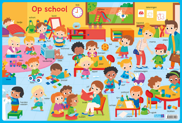 Deltas onderleggers - Op school