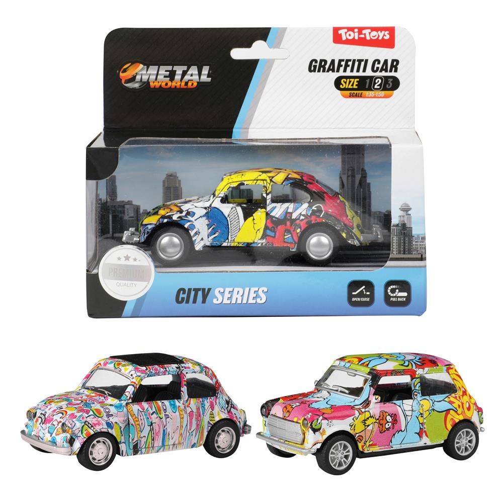 Toi Toys Metal Pull-back Graffiti Auto