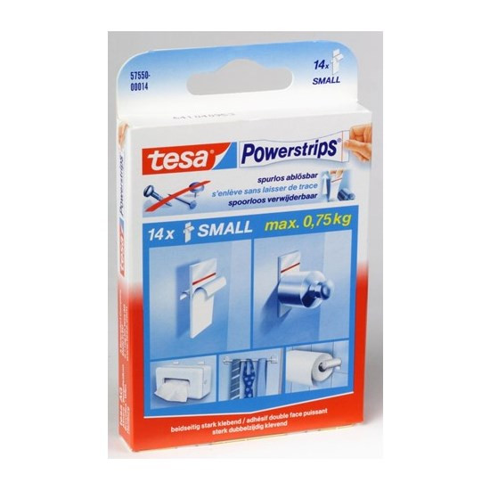 Tesa powerstrips small 14st wit