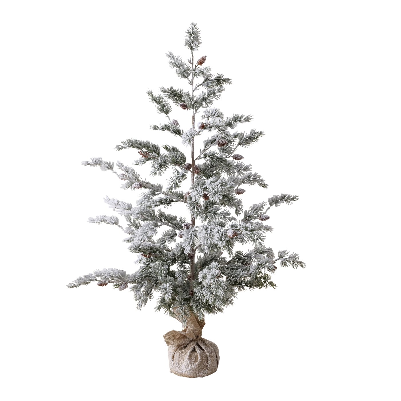 everlands kunstkerstboom Kiefer H120cm, IJzer, Polyethyleen, Jute