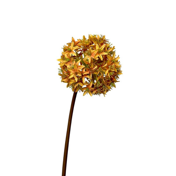 Kunstbloem Allium bol 60cm okergeel