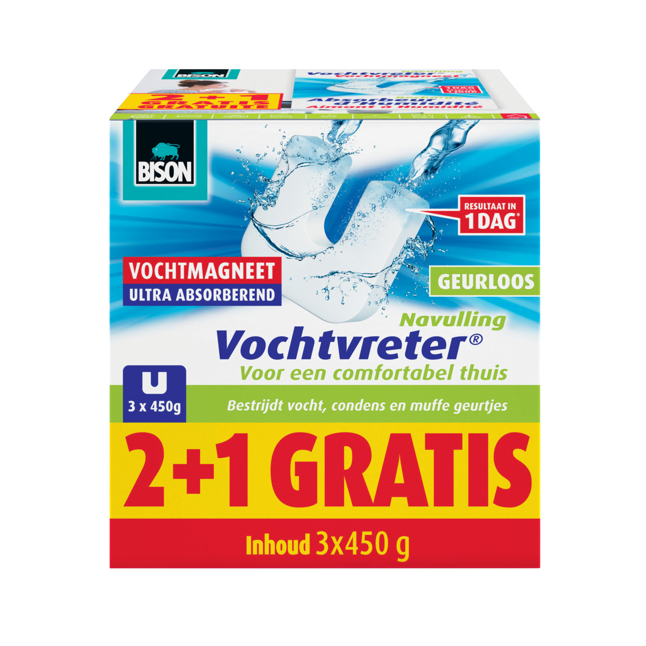 Bison Vochtvreter Magneet Navulling 2+1 Gratis