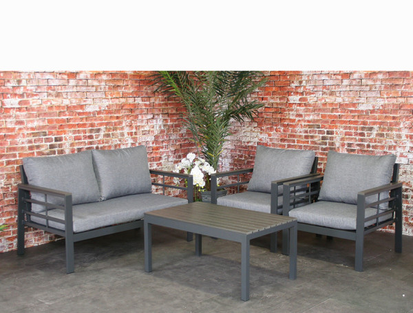 Forza aluminium loungeset Anthraciet