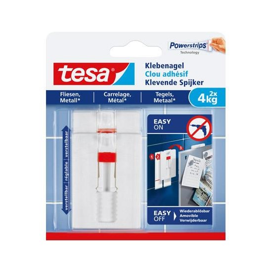 Tesa Verstelbare Klevende Spijker Tegels & Metaal 2x4kg