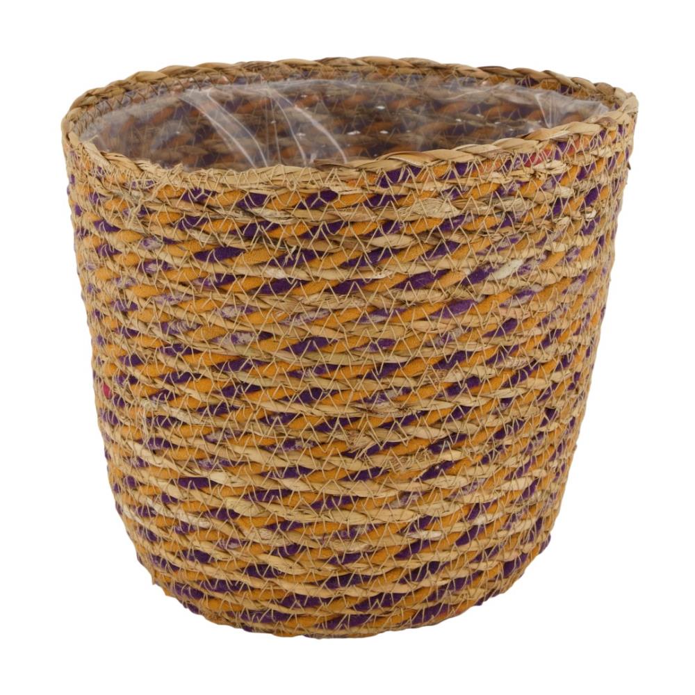 Dijk Natural Collections Mand Zeegras Met Plastic Binnenzijde ?18x16cm Multi